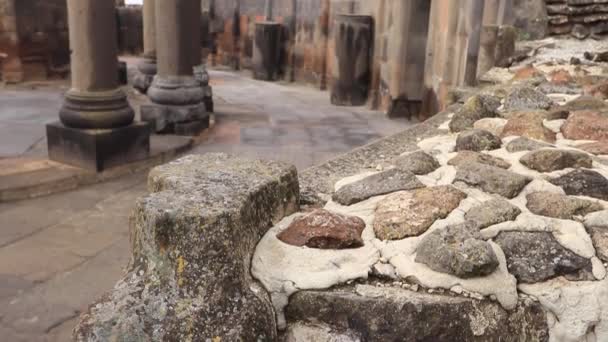 Ruiny Katedry Zvartnots Armenii — Wideo stockowe