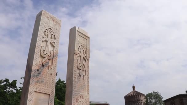 Katedra Etchmiadzin Kościół Macierzysty Ormiańskiego Kościoła Apostolskiego — Wideo stockowe