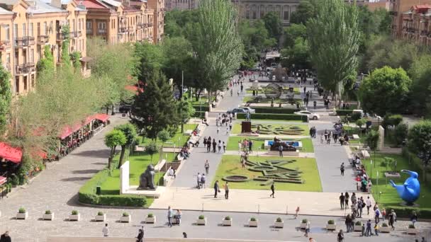 Kilátás Yerevan Cascade Ból Örményországból — Stock videók