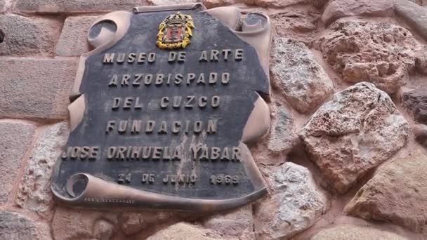 Plaza Armas Rynek Główny Cuzco Peru — Wideo stockowe