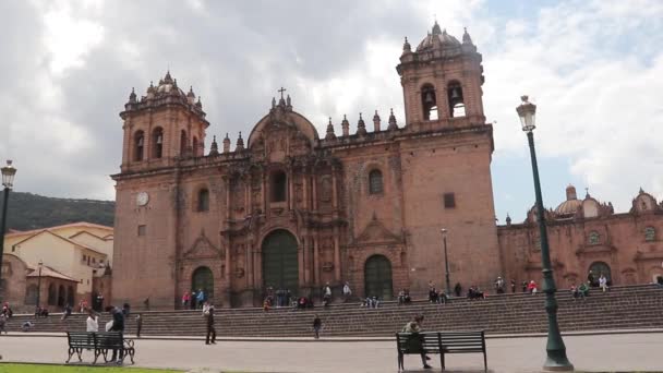 Площадь Армас Главная Площадь Куско Перу — стоковое видео