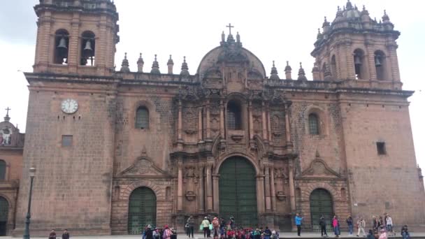 Catedrala Cusco Bazilica Fecioarei Adormirii Maicii Domnului Peru — Videoclip de stoc