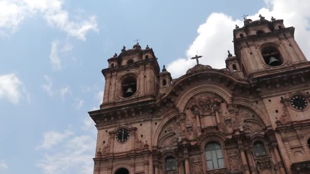 Iglesia Compania Jesus Jézus Egyháza Jezsuita Egyház Cuscóban Peruban — Stock videók