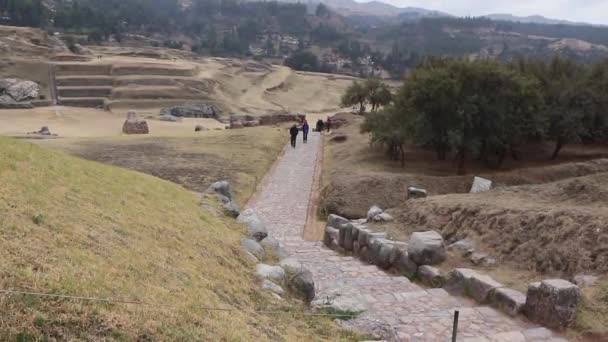 Det Arkeologiska Området Sacsayhuaman Cusco Peru — Stockvideo