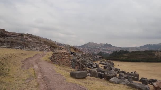Sacsayhuaman Régészeti Lelőhelye Cuscóban Peruban — Stock videók