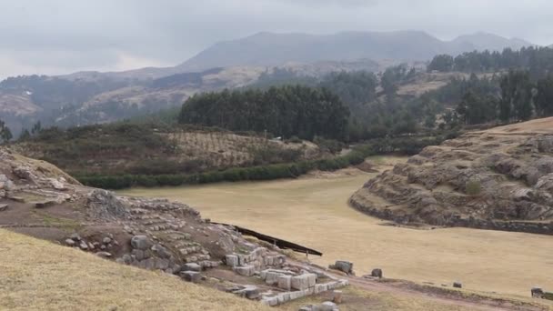 Αρχαιολογικός Χώρος Του Sacsayhuaman Στο Κούσκο Του Περού — Αρχείο Βίντεο