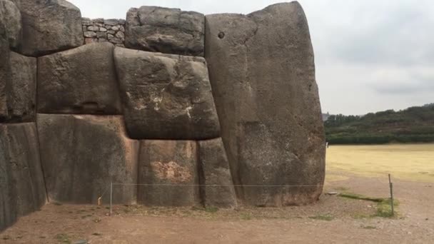 Археологическое Место Саксайуаман Куско Перу — стоковое видео