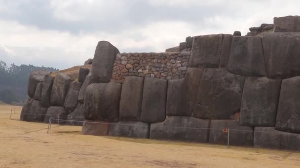 Det Arkeologiska Området Sacsayhuaman Cusco Peru — Stockvideo