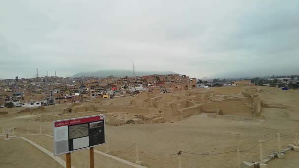 Pachacamac Régészeti Komplexuma Limában Peruban — Stock videók