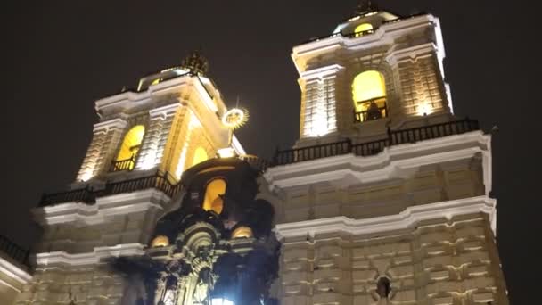 San Francisco Kilisesinin Çan Kuleleri Lima Peru — Stok video