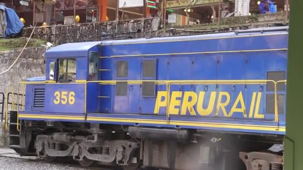 Perurail Tåg Till Machu Picchu Peru — Stockvideo