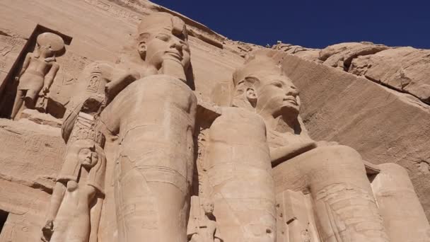 Relief Mesir Kuno Abu Simbel Mesir — Stok Video