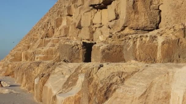 Forntida Egyptisk Pyramid Giza Egypten — Stockvideo