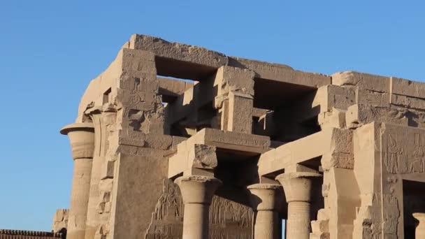 Temple Kom Ombo Egyiptomban — Stock videók
