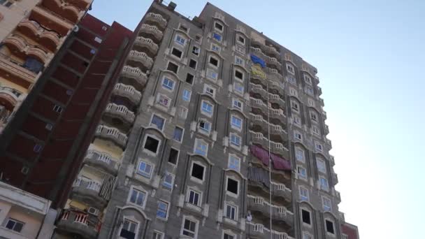 Edifícios Apartamentos Centro Alexandria Egito — Vídeo de Stock
