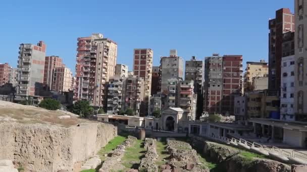 Apartman Épületek Belvárosában Alexandria Egyiptom — Stock videók
