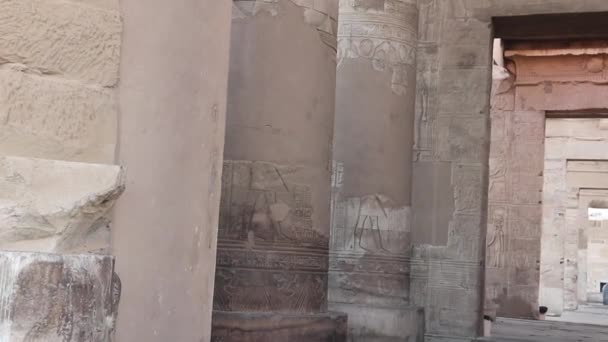 Temple Kom Ombo Egyiptomban — Stock videók