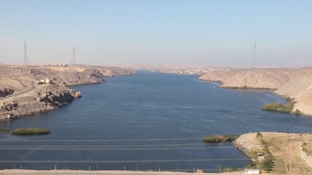 Aswan High Dam Egypten — Stockvideo