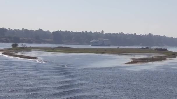Cruising Nile Longest River World — Stock Video