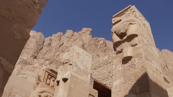 Kraliçe Hatshepsut Tapınağı Eski Mısır Bir Morg Tapınağı — Stok video