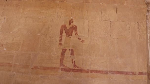 Ανάγλυφο Από Νεκρικό Ναό Της Χατσεπσούτ Στην Αίγυπτο — Αρχείο Βίντεο