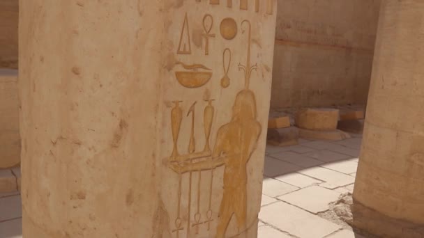 Drottning Hatshepsut Tempel Ett Bårhus Tempel Det Antika Egypten — Stockvideo
