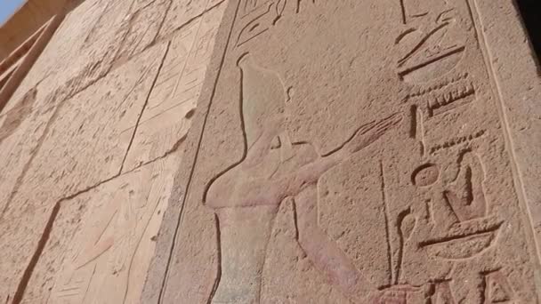 Chrám Královny Hatshepsut Márnice Chrám Starověkého Egypta — Stock video