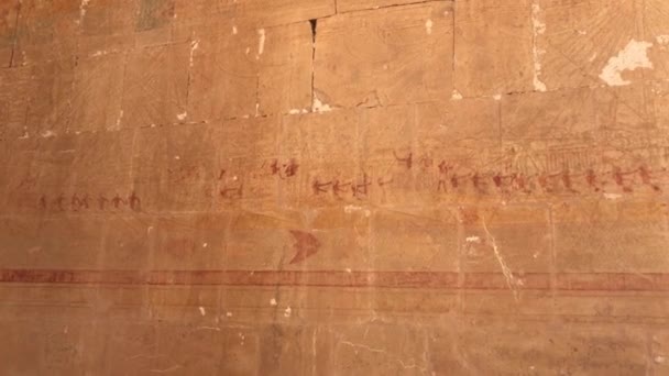 Rilievo Dal Tempio Funerario Hatshepsut Egitto — Video Stock