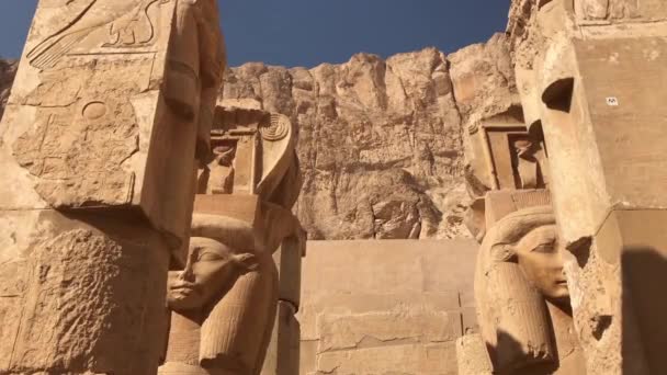 Hatsepszut Királynő Temploma Ókori Egyiptom Halotti Temploma — Stock videók