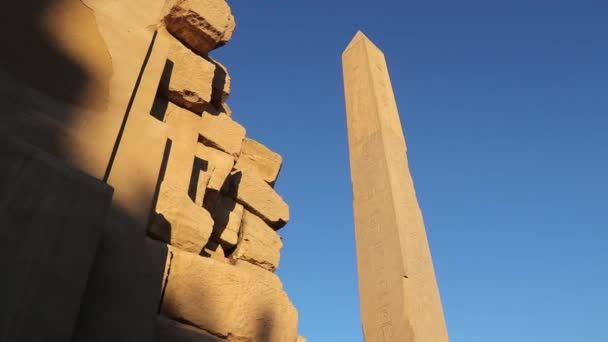 Hatshepsuts Obelisco Karnak Temple Egito — Vídeo de Stock