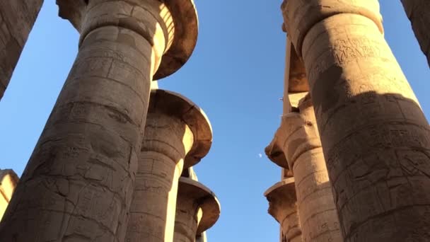 Büyük Hypostyle Salonu Karnak Tapınağı Mısır — Stok video