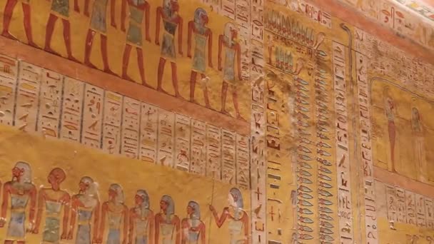 Pohřebiště Ramesse Údolí Bran Králů Egypt — Stock video
