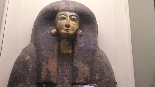 이집트 박물관에 이집트 조각상 — 비디오