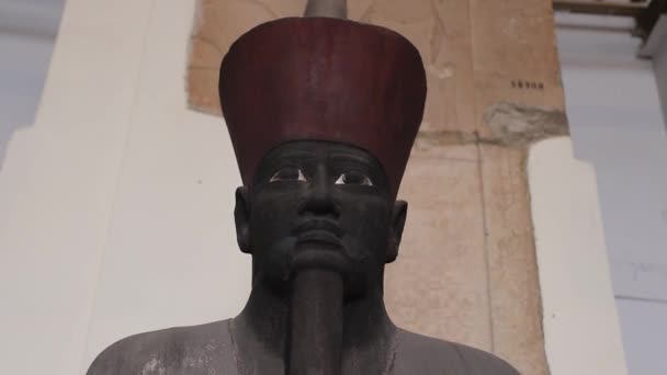 Άγαλμα Του Mentuhotep Αιγυπτιακό Μουσείο Στο Κάιρο — Αρχείο Βίντεο