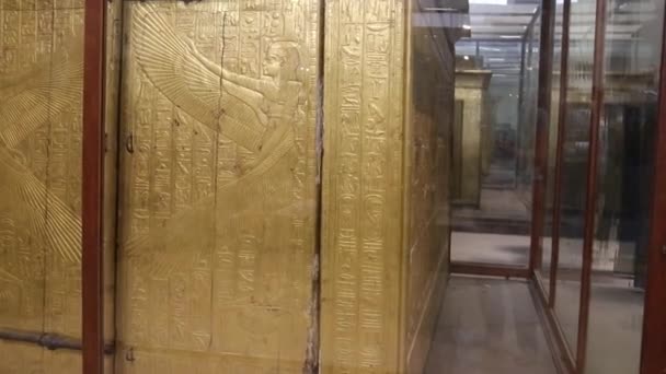 Tesouro Tutancâmon Museu Egípcio Cairo — Vídeo de Stock
