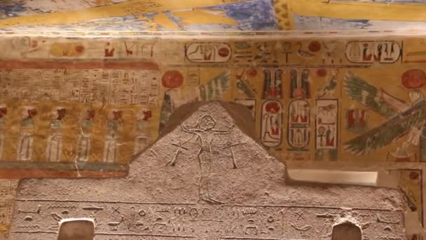 Miejsce Pochówku Ramzesa Dolina Bram Królów Egipt — Wideo stockowe