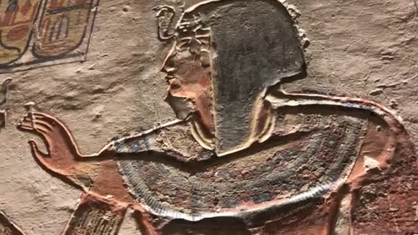 Miejsce Pochówku Ramzesa Dolina Bram Królów Egipt — Wideo stockowe