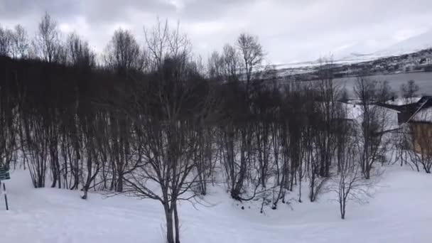 Kilátás Tromso Környező Szigetek Fjordok Fjellheisen Norvégia — Stock videók