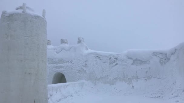 Zamek Śnieżny Kemi Finlandii — Wideo stockowe