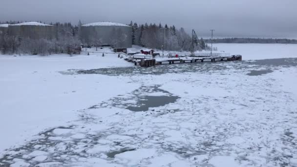 Plavba Zamrzlých Vodách Botnického Moře Laponsku — Stock video