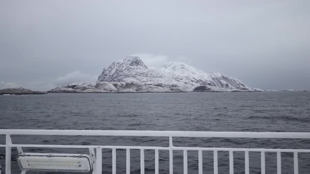 Vista Traghetto Dalle Isole Lofoten Bodo — Video Stock