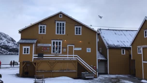 Fischerdorf Nusfjord Lofoten Norwegen — Stockvideo