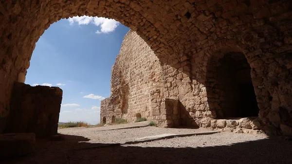 Egy Nagy Keresztes Kastély Található Jordániában Kerak Vár Stock Kép