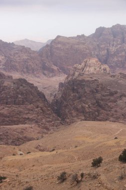 Wadi Musa Vadisi manzarası, Ürdün Petra.