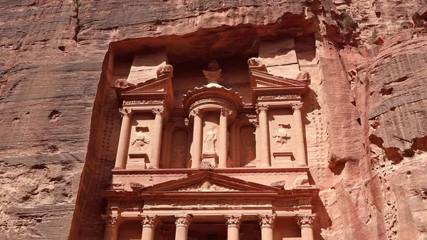 Tesouro Petra Monumento Icônico Jordânia — Fotografia de Stock