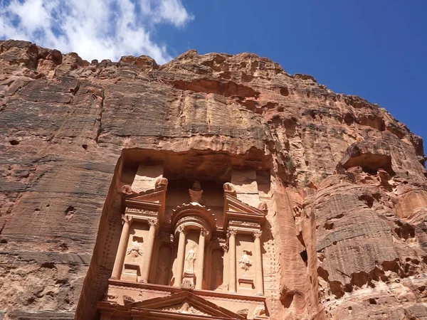 Tesoro Petra Monumento Icónico Jordania —  Fotos de Stock