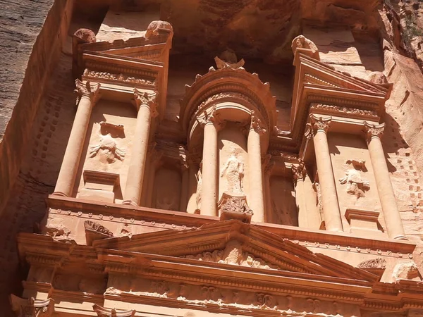 Ürdün Deki Petra Hazinesi Konik Anıtı — Stok fotoğraf