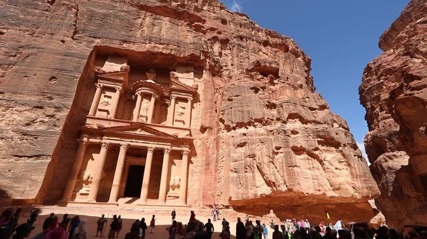 Tesoro Petra Monumento Icónico Jordania —  Fotos de Stock