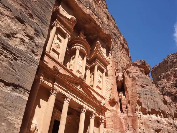 Schatkist Van Petra Iconisch Monument Jordanië — Stockfoto