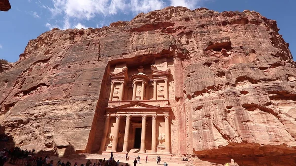 Tesoro Petra Monumento Icónico Jordania — Foto de Stock